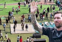 ମେସିଙ୍କ ପାଇଁ ଷ୍ଟାଡିୟମ୍ରେ ପ୍ରଶଂସକଙ୍କ ଲଙ୍କାକାଣ୍ଡ; ବ୍ୟାରିକେଡ୍ ଭାଙ୍ଗି କଲେ ହଙ୍ଗାମା