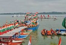 ନର୍ମଦାରେ ୧୫୧ ଡଙ୍ଗାରେ ତ୍ରିରଙ୍ଗା ଯାତ୍ରା